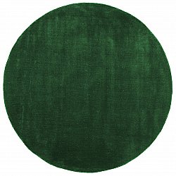 Rond vloerkleed - Recycled PET with viscose look (groen)