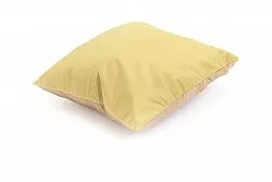 Zijdefluweel-Kussen (geel) (kussensloop) 45 x 45 cm