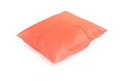 Zijdefluweel-Kussen (oranje) (kussensloop) 45 x 45 cm