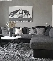 Hoogpolig vloerkleed - Janjira (zilver)