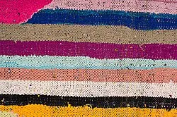 Marokkaanse Berber tapijt Boucherouite 135 x 260 cm