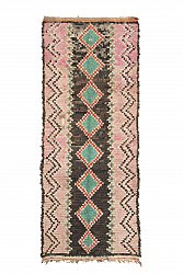 Marokkaanse Berber tapijt Boucherouite 260 x 100 cm
