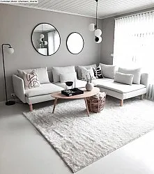 Hoogpolig vloerkleed - Cosy (wit)