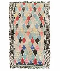 Marokkaanse Berber tapijt Boucherouite 170 x 105 cm