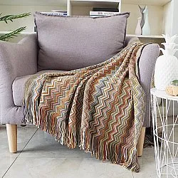 Plaid dekens - Milano (beige/multi)