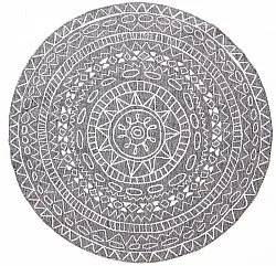 Rond vloerkleed - Brussels Diamond (grijs)