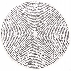 Rond vloerkleed - Brussels Swirl (grijs)