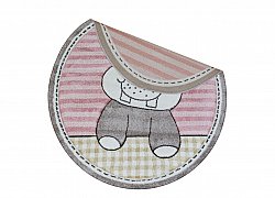 Kindervloerkleed - Caruba Hippo Rond (roze)