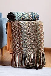 Plaid dekens - Milano (blauw/multi)
