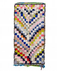 Marokkaanse Berber tapijt Boucherouite 220 x 110 cm