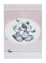 KINDERVLOERKLEED Vloerkleden voor de kinderkamer voor jongensmeisje met Atlas Teddybear roze Bamse