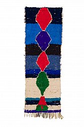 Marokkaanse Berber tapijt Boucherouite 260 x 80 cm