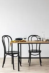 Stoel - Bistro (hout/zwart) - 2 stuks