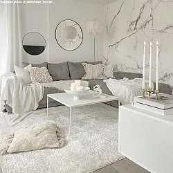 Hoogpolig vloerkleed - Cosy (wit)