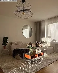 Hoogpolig vloerkleed - Monti (offwhite)