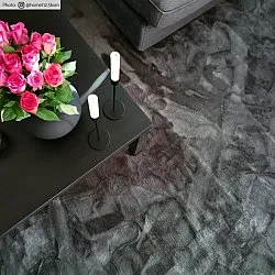 Ronde vloerkleden - Aranga Super Soft Fur (antraciet)