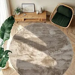 Ronde vloerkleden - Aranga Super Soft Fur (bruin)