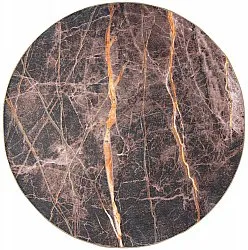 Rond vloerkleed - Aris (zwart/goud)