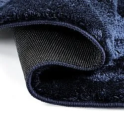 Asymmetrisch Golvend Shaggy Vloerkleed - Aranga Super Soft Fur (donkerblauw)
