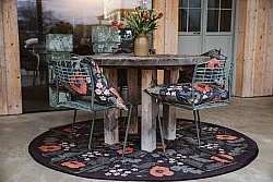 Rond vloerkleed - Poppy (zwart)