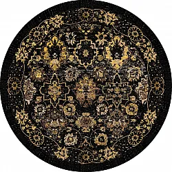Rond vloerkleed - Fernana (zwart/goud)