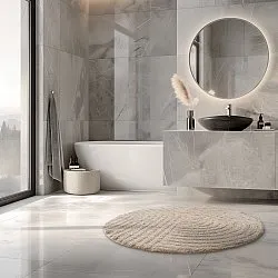 Ronde Badmat - Embla (beige)