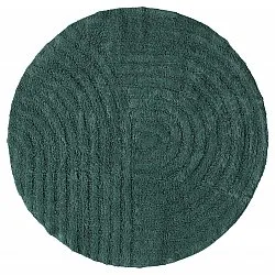 Ronde Badmat - Embla (donkergroen)