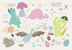 Kindervloerkleed - Dino (multi)