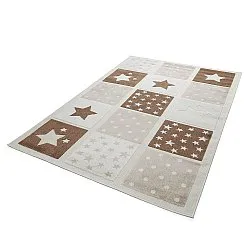 Kinderkleed - Star Grid (crème/bruin)