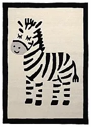Kinderkleed - Zebra Hand Tufted Wool Premium (beige/zwart)