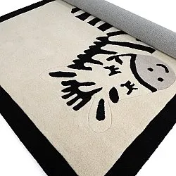 Kinderkleed - Zebra Hand Tufted Wool Premium (beige/zwart)