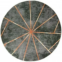 Rond vloerkleed - Bellizzi (groen/oranje)