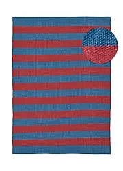Vloerkleed Katoen - Nilo (rood/blauw)