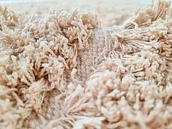 Hoogpolig vloerkleed - Indra Natural Cotton Shaggy (beige)