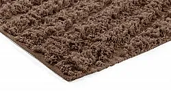 Hoogpolig vloerkleed - Kendra Natural Cotton Shaggy (bruin)