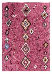 Hoogpolig vloerkleed - Nyle Natural Cotton Shaggy (roze/multi)