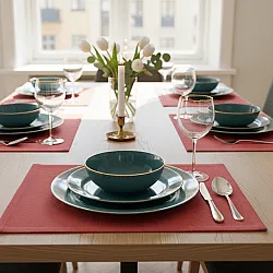 Placemat 2 stuks - Niva (roos)