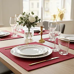 Placemat 2 stuks - Niva (bordeaux)