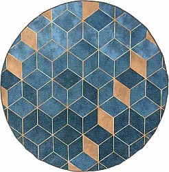 Rond vloerkleed - Brigooda (lichtblauw)