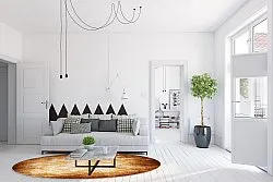 Rond vloerkleed - Rimini (bruin)