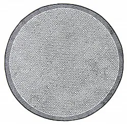 Rond vloerkleed - Monsaraz (zwart)