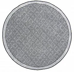 Rond vloerkleed - Monsaraz (zwart)