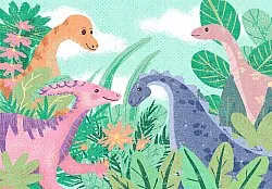 Kindervloerkleed - Dino Friends (multi)