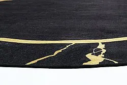 Rond vloerkleed - Cerasia (zwart/goud)
