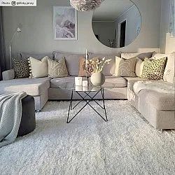 Hoogpolig vloerkleed - Cosy (wit)