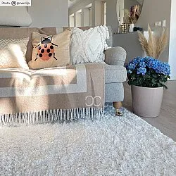 Hoogpolig vloerkleed - Cosy (wit)