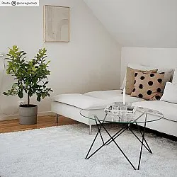 Hoogpolig vloerkleed - Cosy (wit)