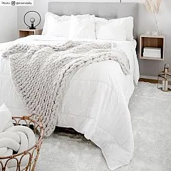 Hoogpolig vloerkleed - Cosy (wit)