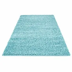 Hoogpolig vloerkleed - Trim (turkoois)