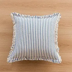 Kussensloop - Fringed (blauw)